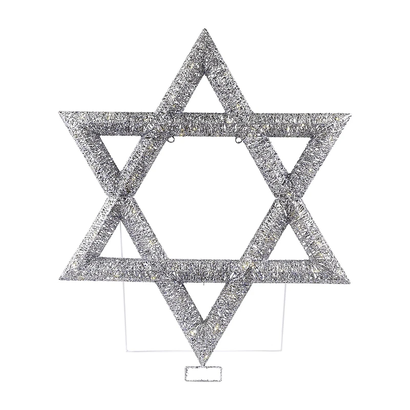Northlight 36" Led Lighted Sequined Star Of David Christmas Yard Art