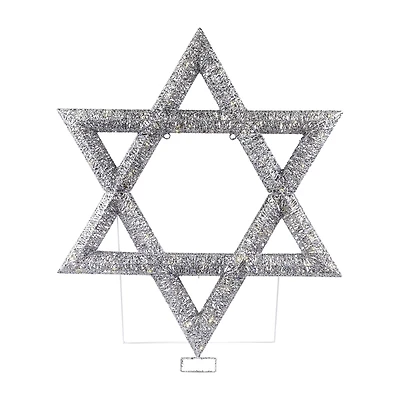 Northlight 36" Led Lighted Sequined Star Of David Christmas Yard Art