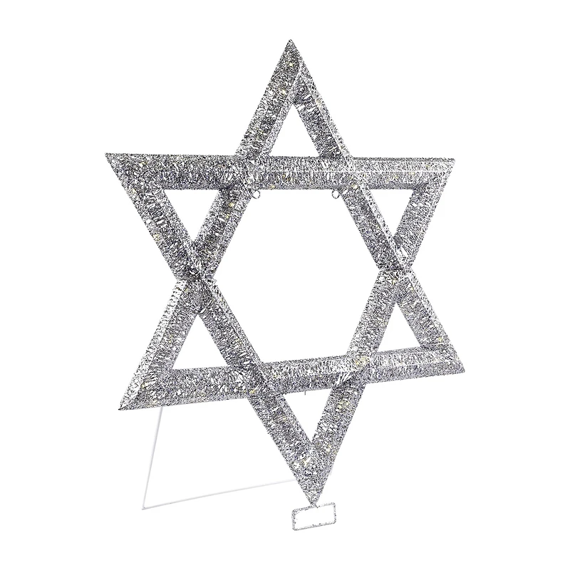 Northlight 36" Led Lighted Sequined Star Of David Christmas Yard Art