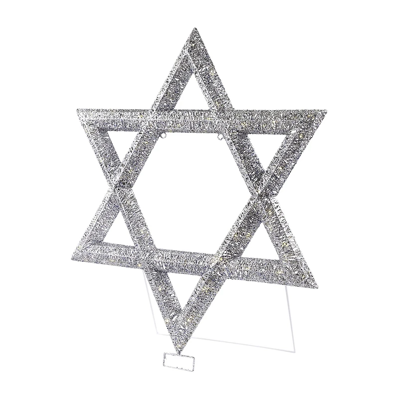 Northlight 36" Led Lighted Sequined Star Of David Christmas Yard Art