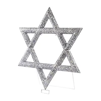 Northlight 36" Led Lighted Sequined Star Of David Christmas Yard Art