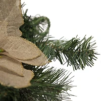Northlight 28" Mixed Pine Berry And Poinsettia Swag