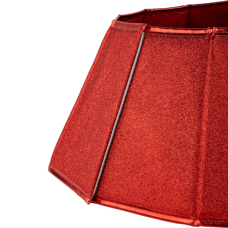 Northlight 27" Shiny Red Fabric Hexagonal Christmas Tree Collar