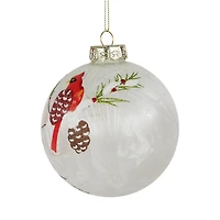 Northlight 4" Cardinal Birds Glass Ball Christmas Ornament