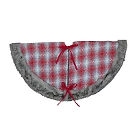 Northlight 48" Plaid With Snowflake Indoor Tree Skirt