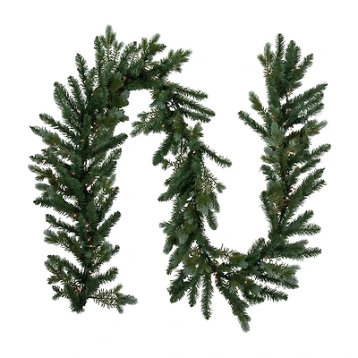 Northlight 9ft Real Touch™️ Pre Lit Blue Spruce Christmas Indoor Garland