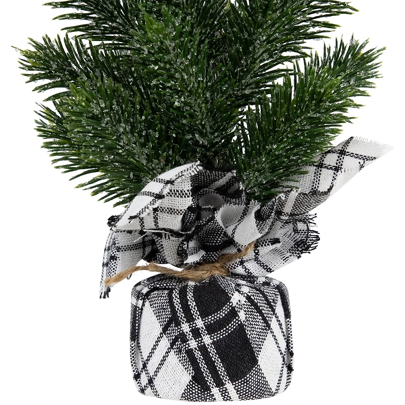 Northlight 10" Mini Iced Pine Artificial 1 Foot Pine Christmas Tree