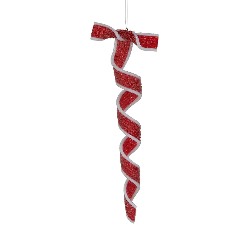 Northlight 9" 6ct Frosted Candy Twist Christmas Ornament
