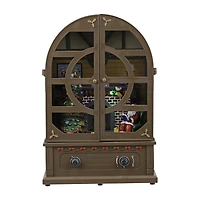 Northlight 13" Led Lighted And Musical Retro Radio With Santa Scene Plays Music Christmas Tabletop Decor