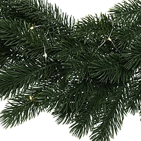 Northlight 24" Pre Lit Battery Operated Lush Pine Wreath