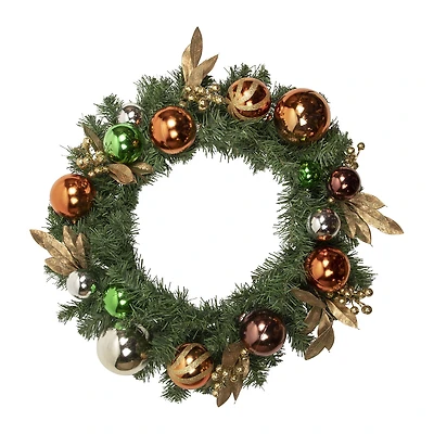 Northlight 24" Pine Foliage With Ornaments Wreath
