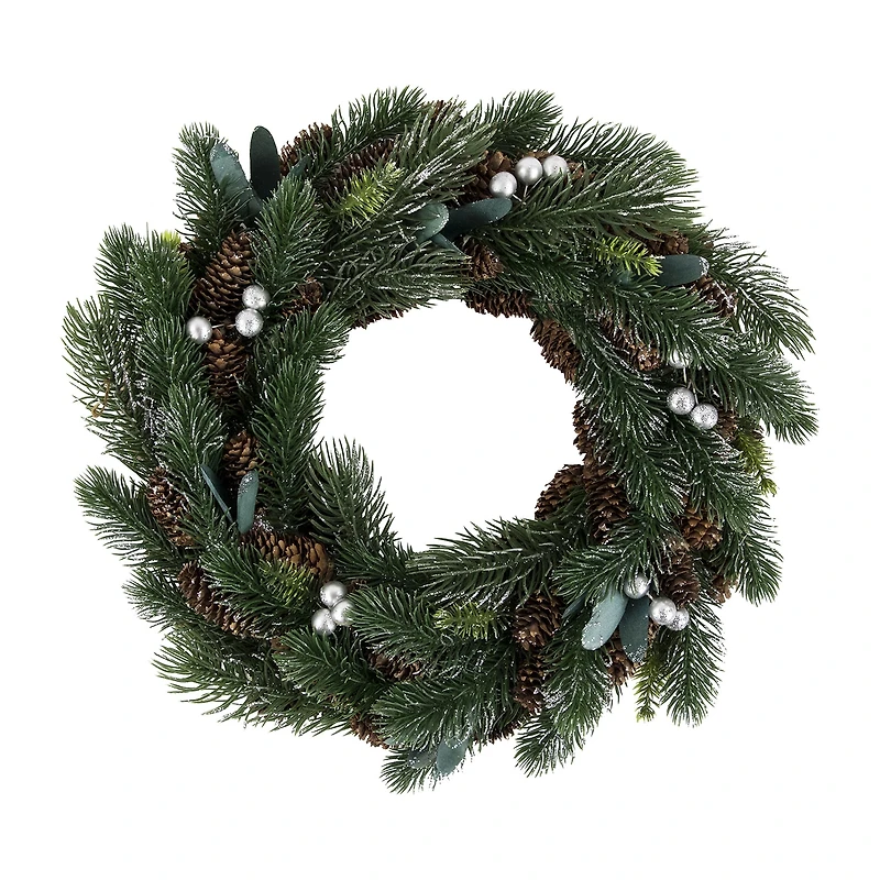 Northlight 14" Pine Pinecone With Berries Artificial Wreath