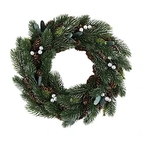 Northlight 14" Pine Pinecone With Berries Artificial Wreath