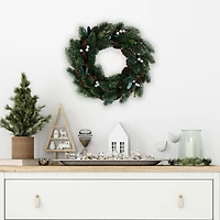 Northlight 14" Pine Pinecone With Berries Artificial Wreath