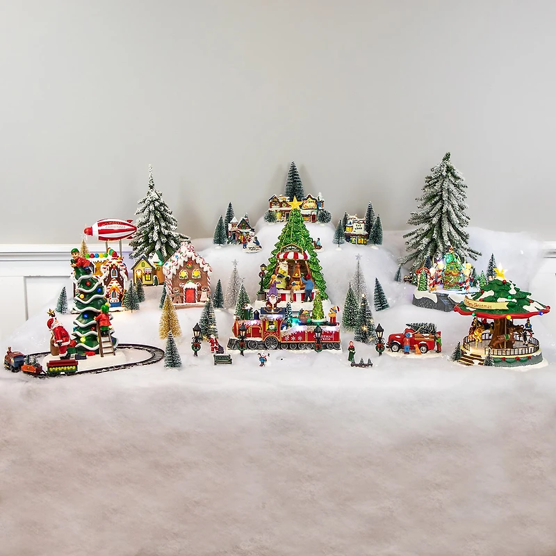 Northlight 9" Musical And Animated Blimp And Santa Plays Music Christmas Tabletop Decor