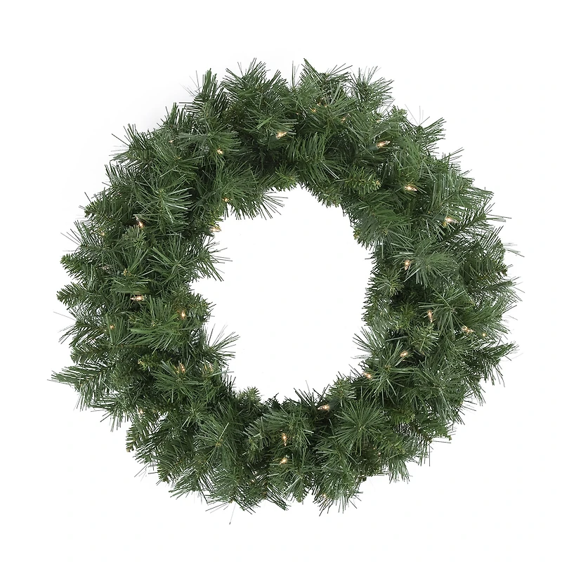 Northlight 24" Pre Lit Chatham Pine Artificial Wreath