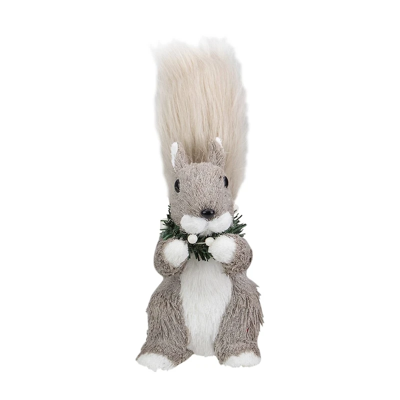 Northlight 12" Standing Squirrel With Neck Wreath Christmas Figurine