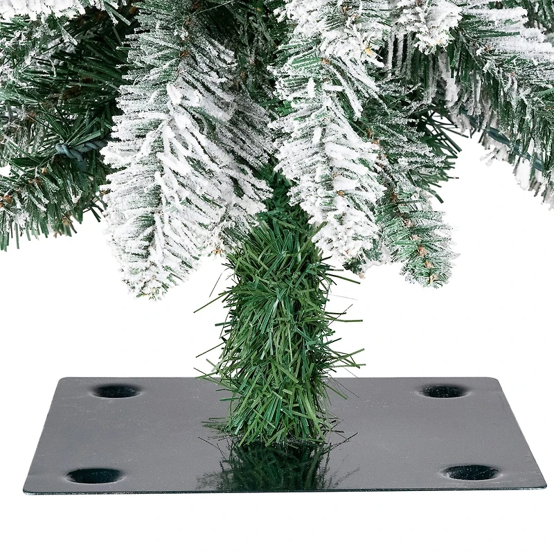 Northlight 6ft Pre Lit Pencil Flocked Alpine 6 Foot Flocked Pine Christmas Tree