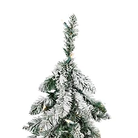 Northlight 6ft Pre Lit Pencil Flocked Alpine 6 Foot Flocked Pine Christmas Tree