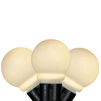 Kurt Adler 15ft 10ct Glass Led Black Wire String Lights