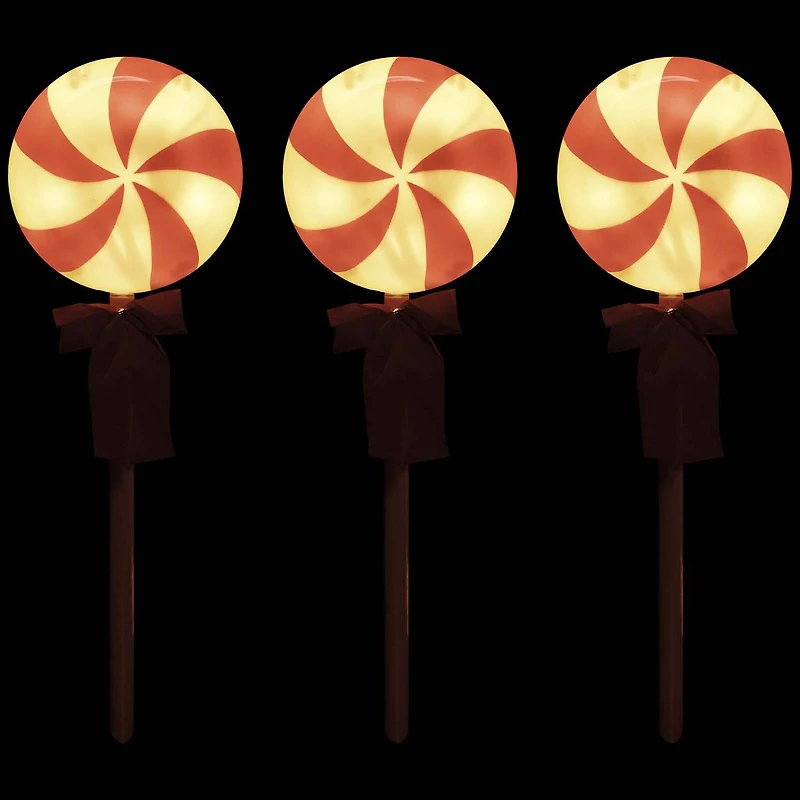 Northlight 16" Lighted Peppermint Candy Christmas Yard Art