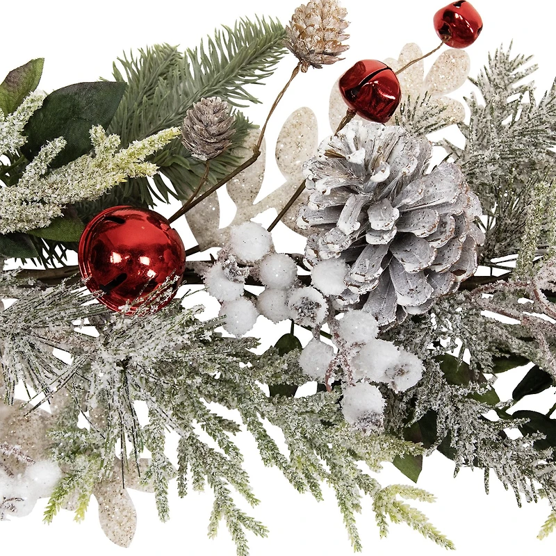 Northlight 6ft Frosted Pinecones And Berries Artificial Christmas Indoor Garland
