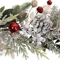 Northlight 6ft Frosted Pinecones And Berries Artificial Christmas Indoor Garland