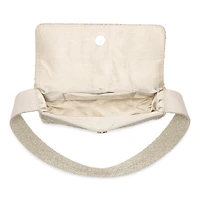 SOL and MER Beaded Bear Baguette Shoulder Bag