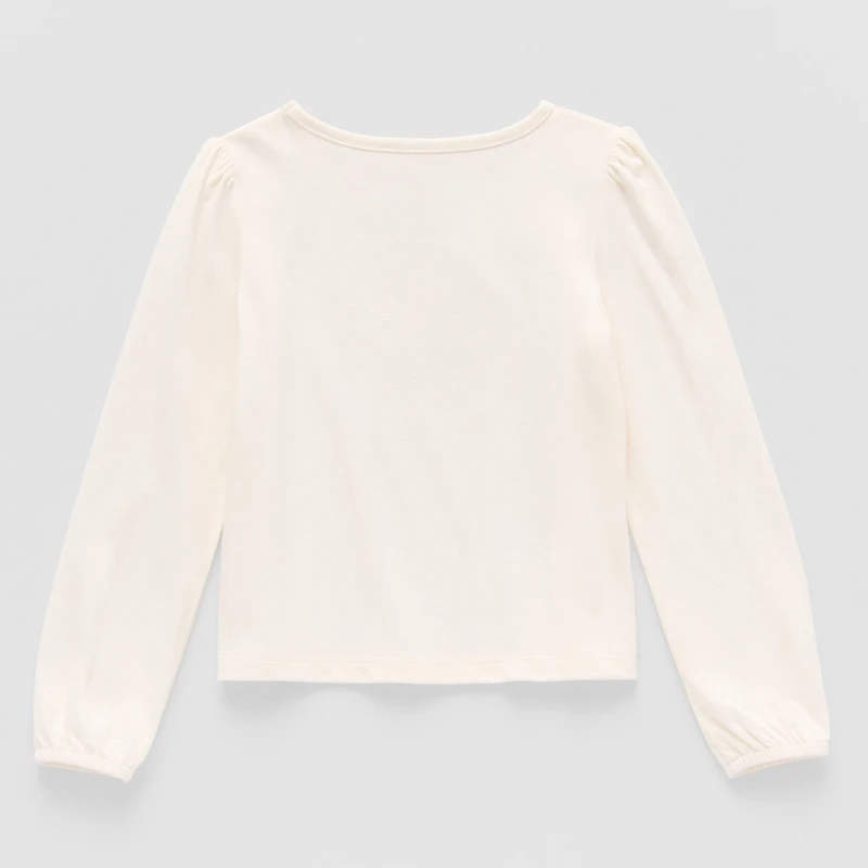 Thereabouts Little Girls Round Neck Long Sleeve Regular Fit Graphic T-Shirt