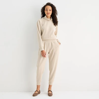 Stylus Womens Cuffed Mid Rise Jogger Pant