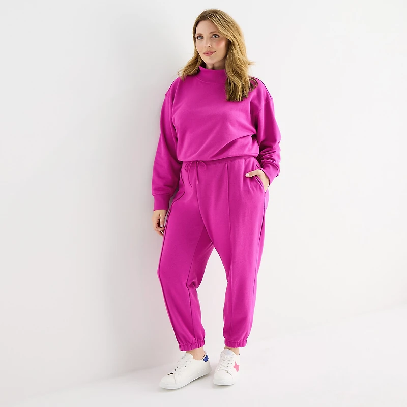 Xersion Womens Classic French Terry Jogger Pant Plus
