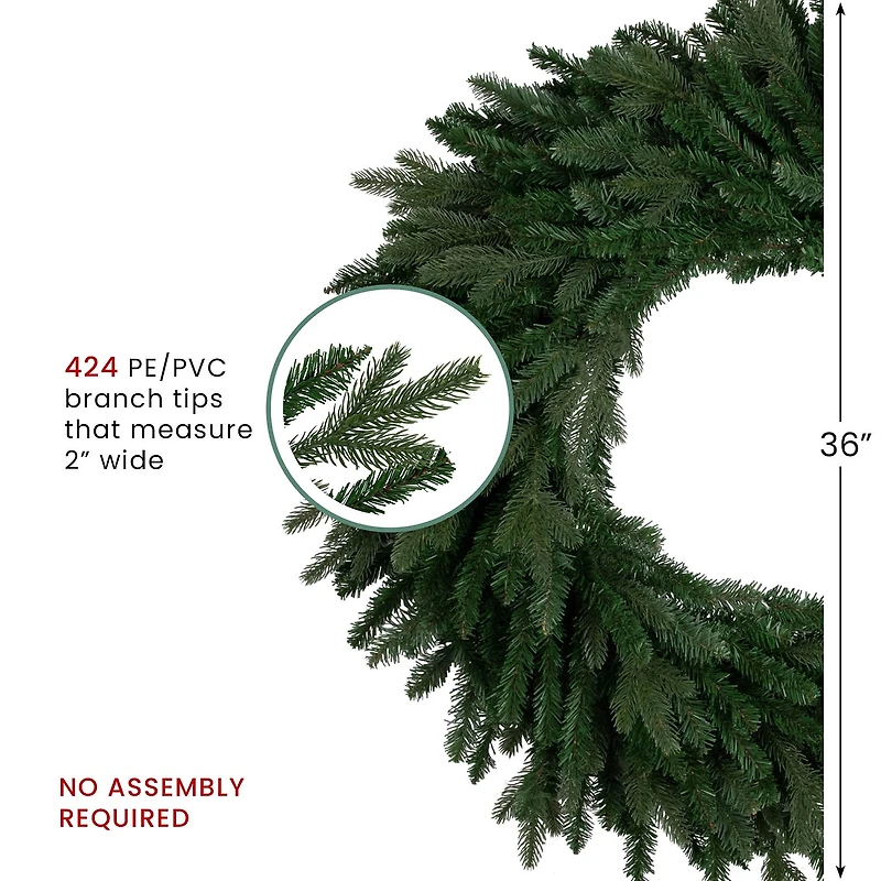 Northlight 36" Real Touch™ Grande Spruce Artificial Wreath