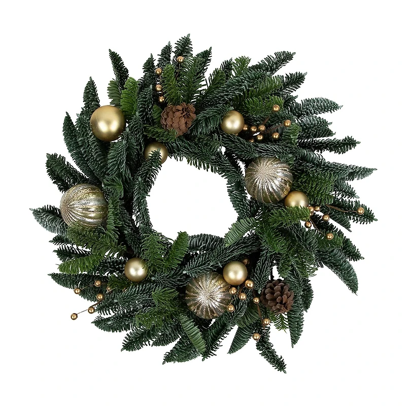 Northlight 22" Real Touch™ Pre Decorated Pine With Pine Cones Wreath