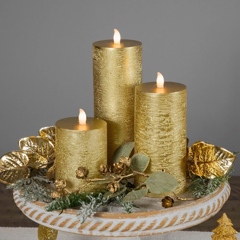 Northlight 9" Led Flickering Flameless Pillar Flameless Candle