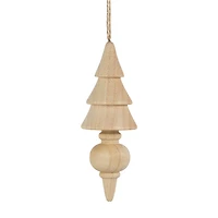 Northlight 6" Natural Trees Wooden Christmas Ornament