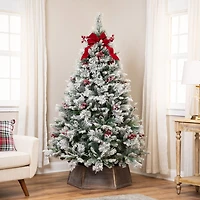 Northlight 7ft Heavily Flocked Whittaker Spruce Full 6 1/2 Foot Flocked Spruce Christmas Tree