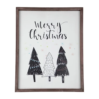 Northlight 20" "Merry" With Trees Wall Sign
