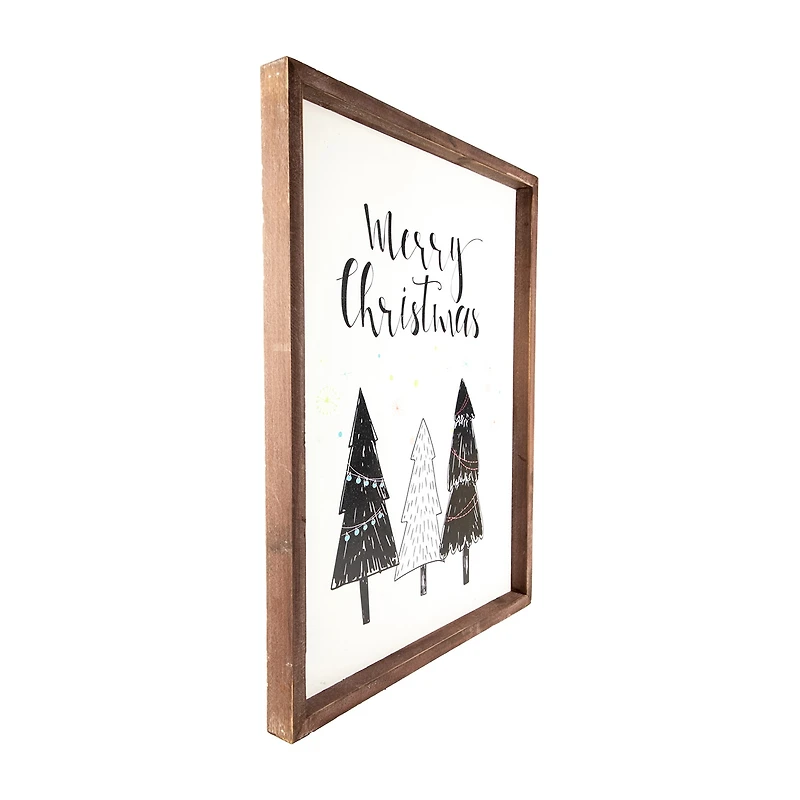 Northlight 20" "Merry" With Trees Wall Sign