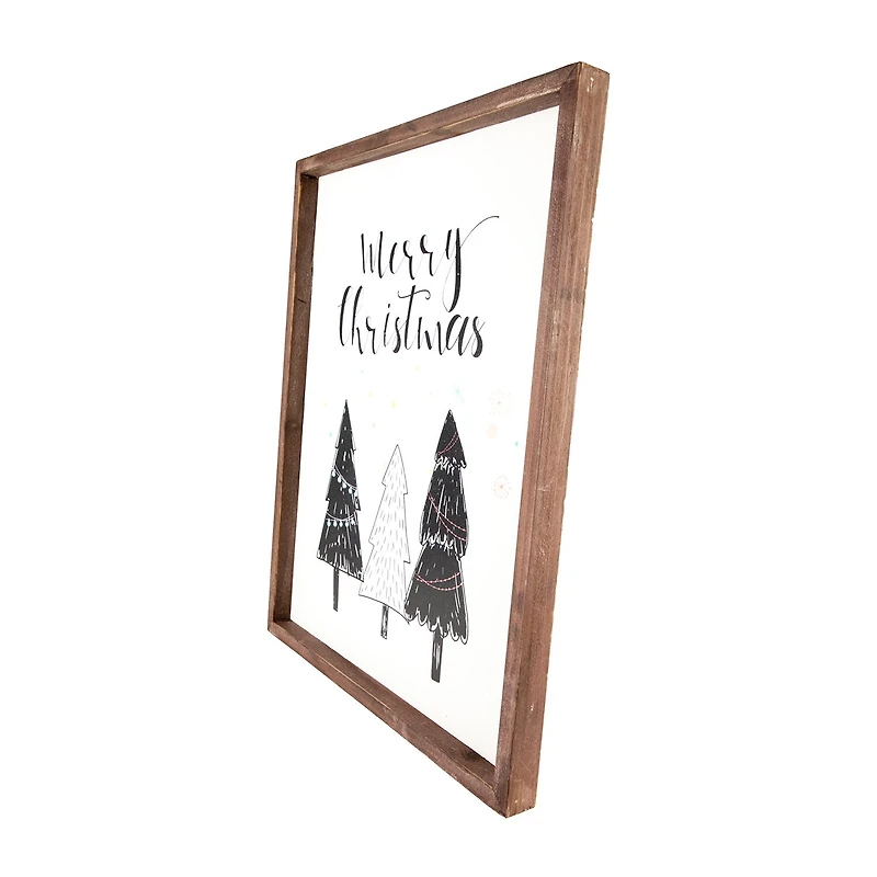 Northlight 20" "Merry" With Trees Wall Sign