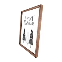Northlight 20" "Merry" With Trees Wall Sign
