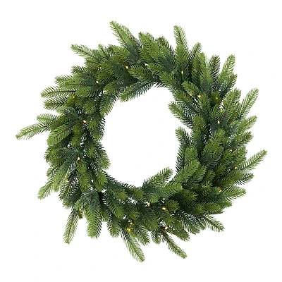 Northlight 24" Battery Operated Led Noble Fir Wreath