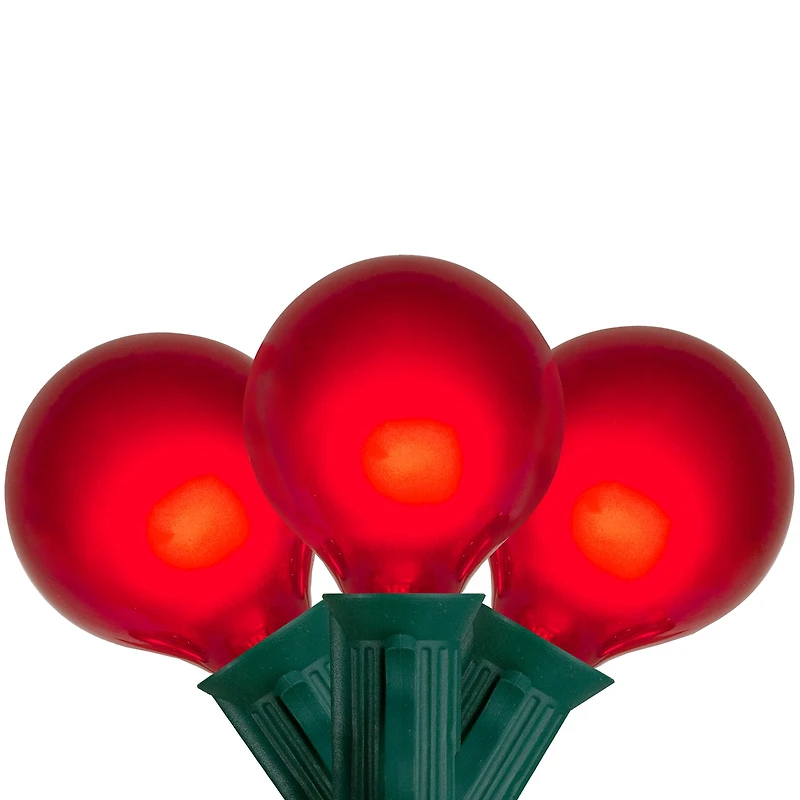 Northlight 14ft 15ct Red G50 Globe Patio Satin Finish String Lights