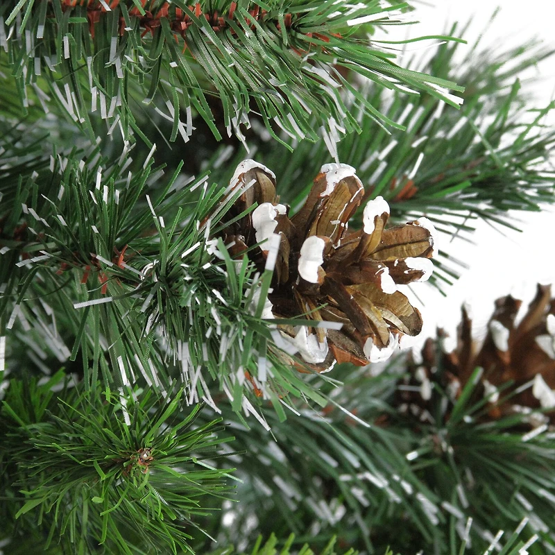 Northlight 4ft Full Snowy Delta Pine With Pine Cones 4 Foot Pine Christmas Tree