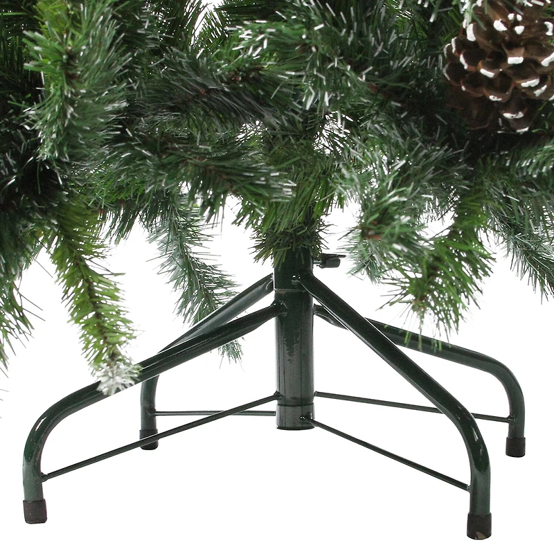 Northlight 4ft Full Snowy Delta Pine With Pine Cones 4 Foot Pine Christmas Tree