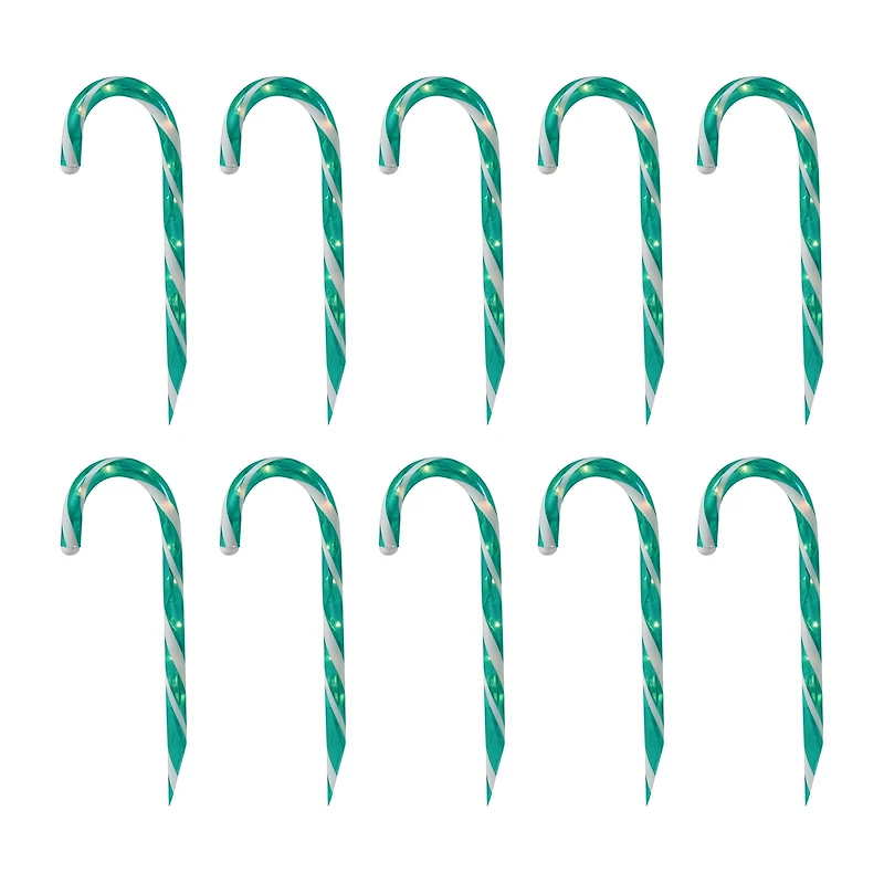 Northlight 12" Lighted Outdoor Candy Cane Christmas Yard Art