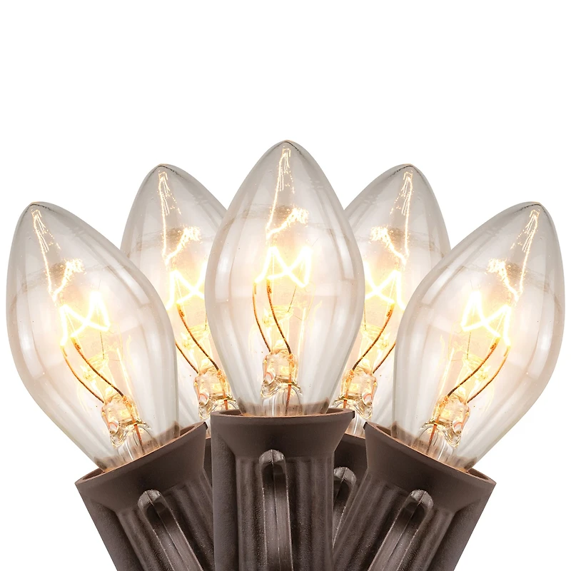 Northlight 24ft 25ct C7 Brown Wire String Lights