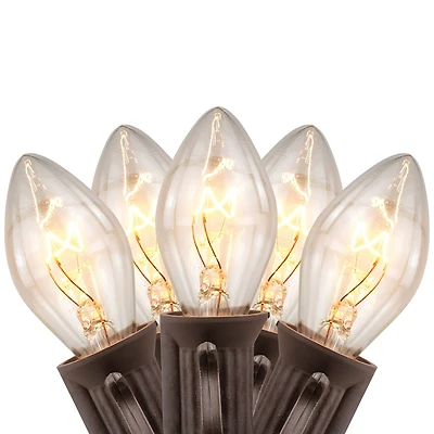 Northlight 24ft 25ct C7 Brown Wire String Lights