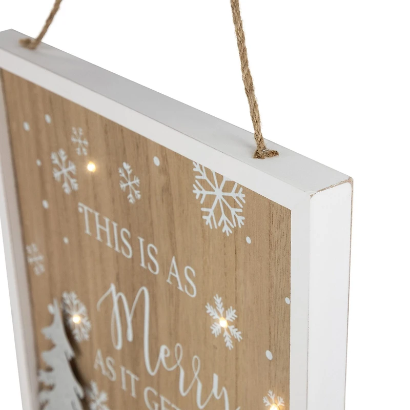 Northlight 14" Lighted "This Is As Merry As It Gets" Wall Sign