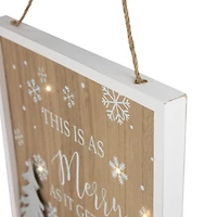 Northlight 14" Lighted "This Is As Merry As It Gets" Wall Sign