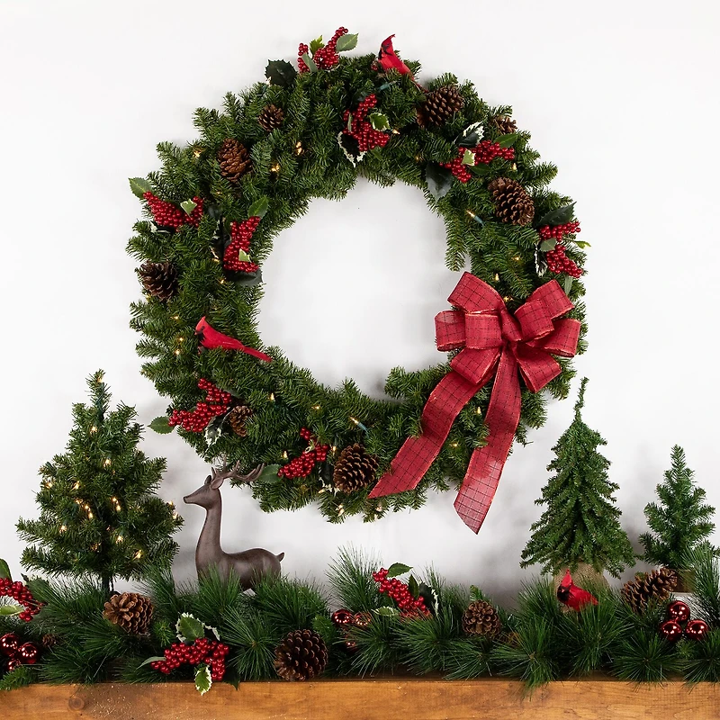 Northlight 36" Prelit Canadian Pine Artificial Wreath